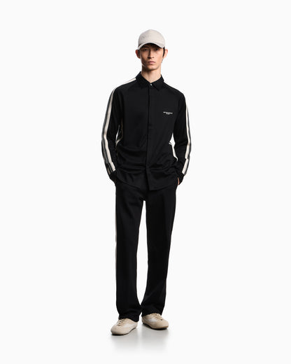 Emporio Armani ASV slim-fit shirt in Lyocell-blend jersey with bands