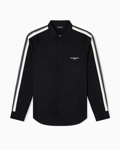Emporio Armani ASV slim-fit shirt in Lyocell-blend jersey with bands