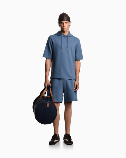 Emporio Armani ASV Lyocell-blend jacquard jersey hooded sweatshirt