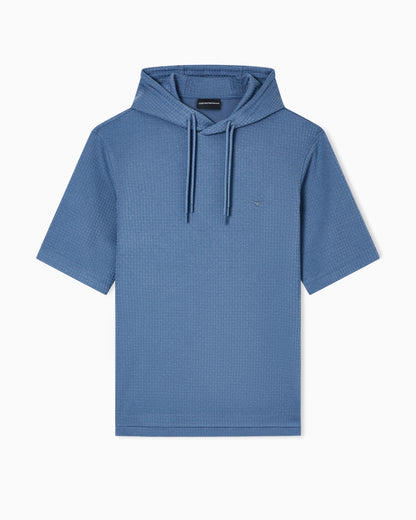 Emporio Armani ASV Lyocell-blend jacquard jersey hooded sweatshirt