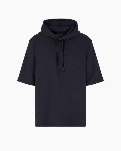 Emporio Armani ASV Lyocell-blend jacquard jersey hooded sweatshirt