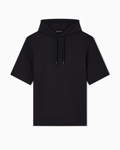 Emporio Armani ASV Lyocell-blend jacquard jersey hooded sweatshirt