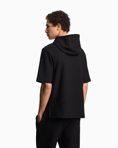 Emporio Armani ASV Lyocell-blend jacquard jersey hooded sweatshirt