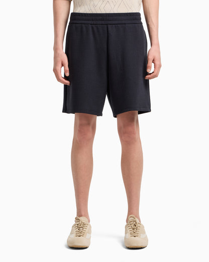 Emporio Armani ASV Lyocell-blend jacquard jersey Bermuda shorts