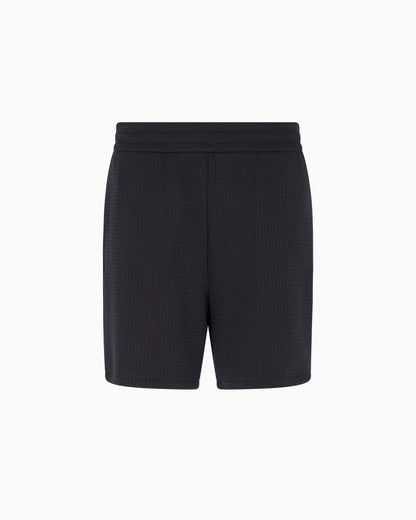 Emporio Armani ASV Lyocell-blend jacquard jersey Bermuda shorts