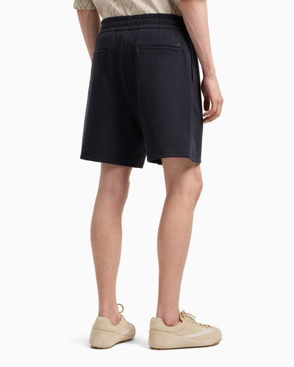 Emporio Armani ASV Lyocell-blend jacquard jersey Bermuda shorts