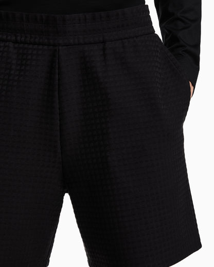 Emporio Armani ASV Lyocell-blend jacquard jersey Bermuda shorts