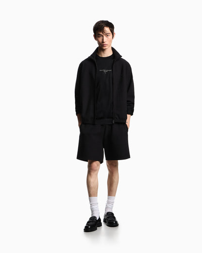 Emporio Armani ASV Lyocell-blend jacquard jersey Bermuda shorts