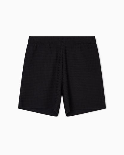 Emporio Armani ASV Lyocell-blend jacquard jersey Bermuda shorts
