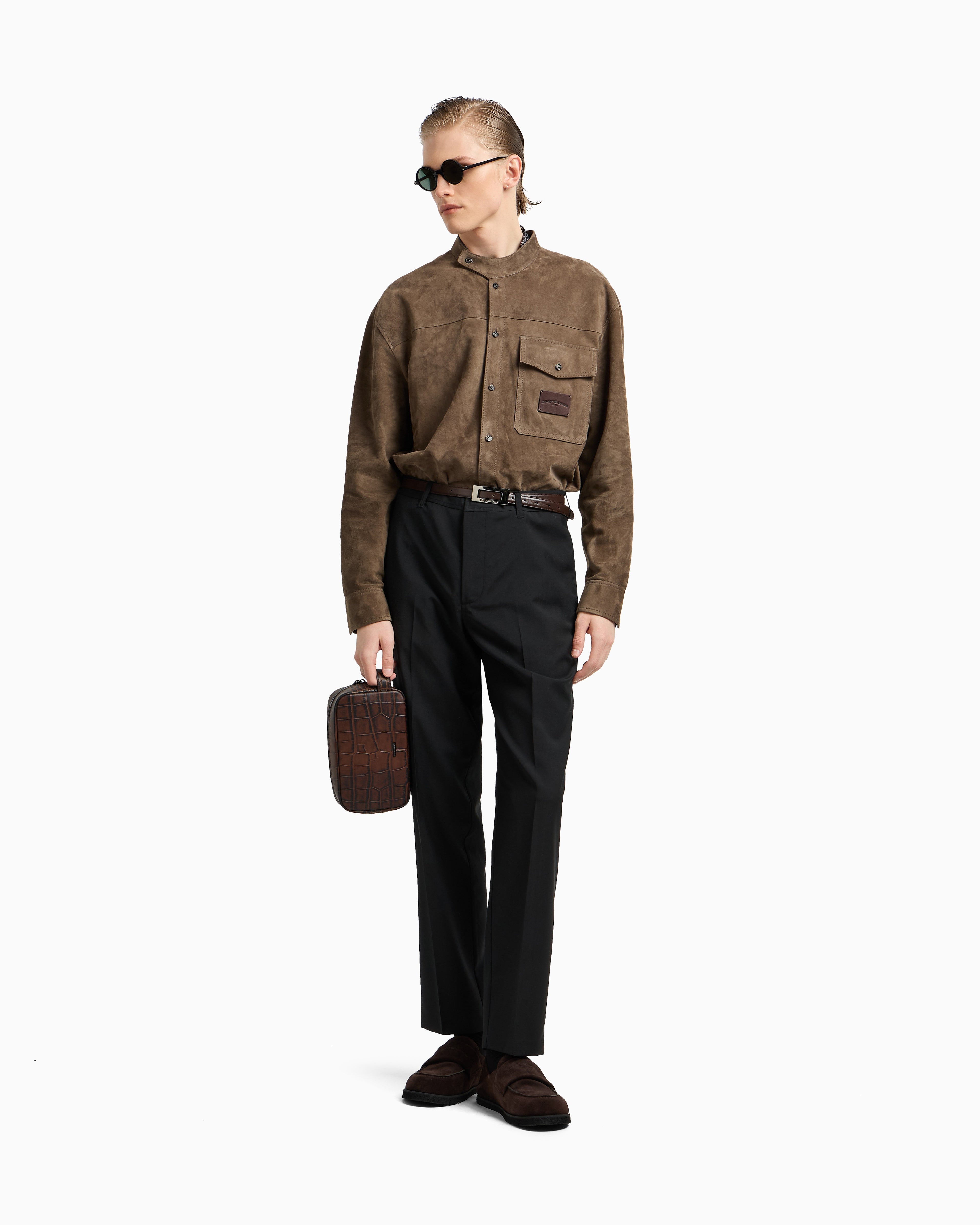 Emporio Armani Wool poplin chinos