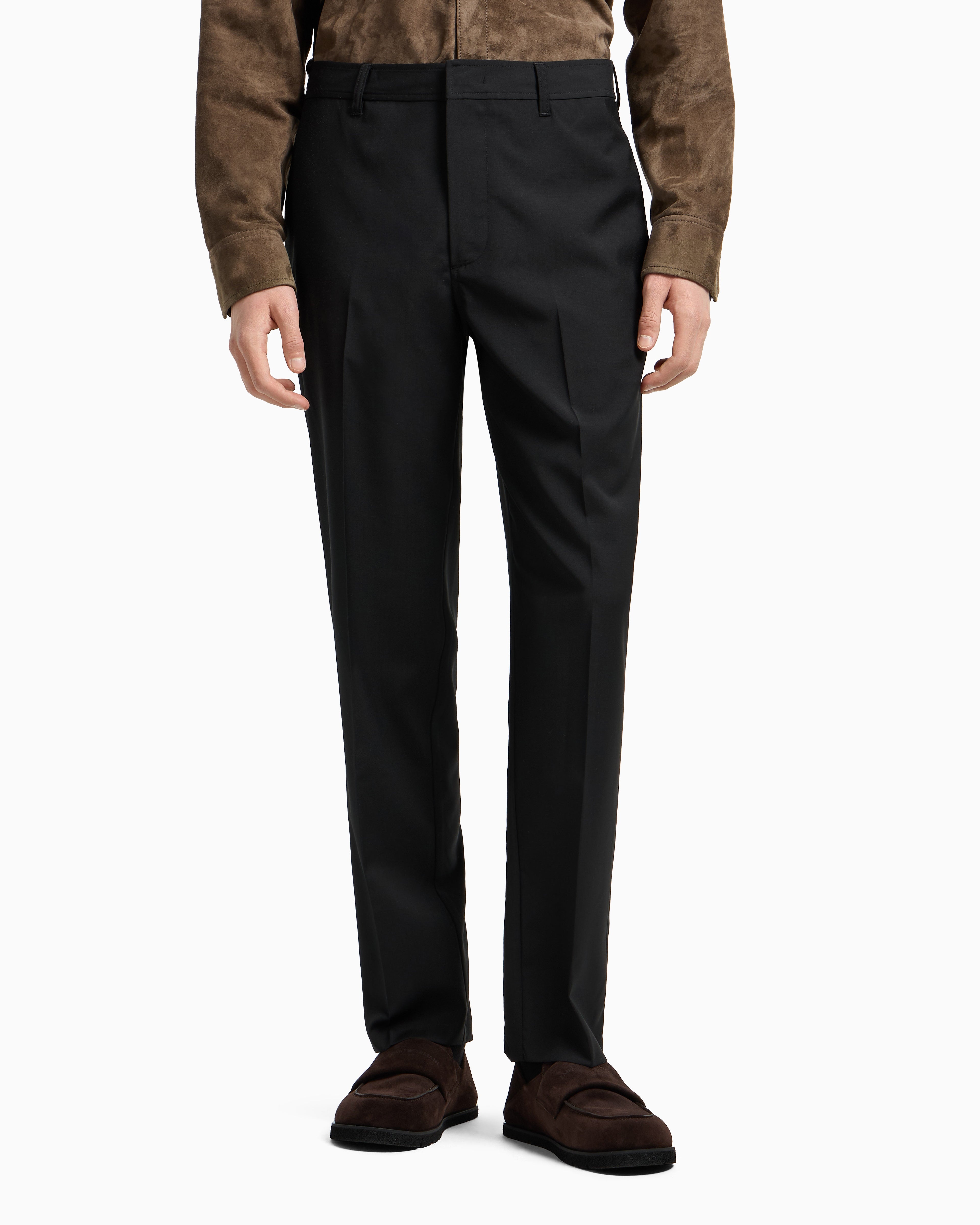 Emporio Armani Wool poplin chinos