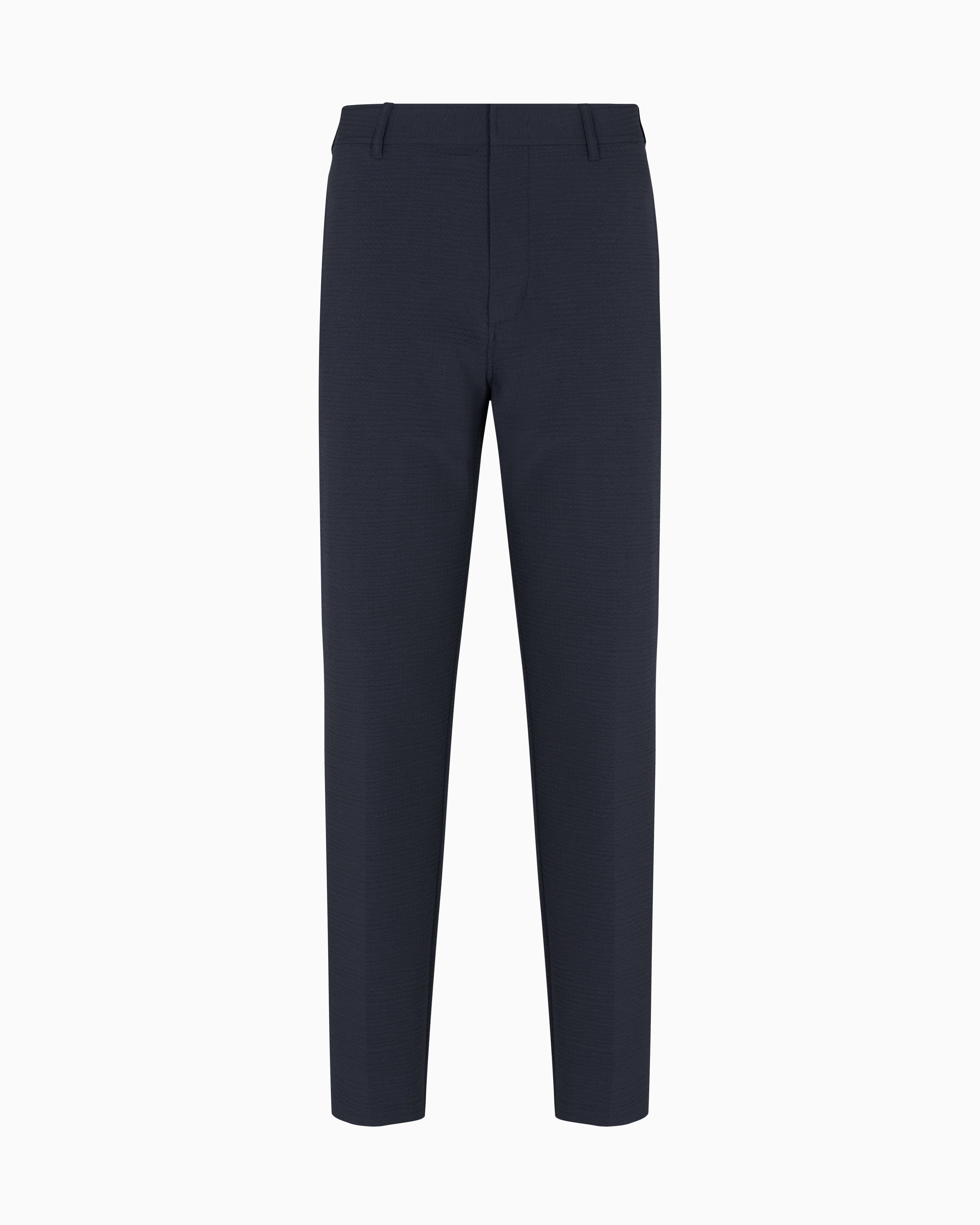 Emporio Armani Nylon seersucker chinos