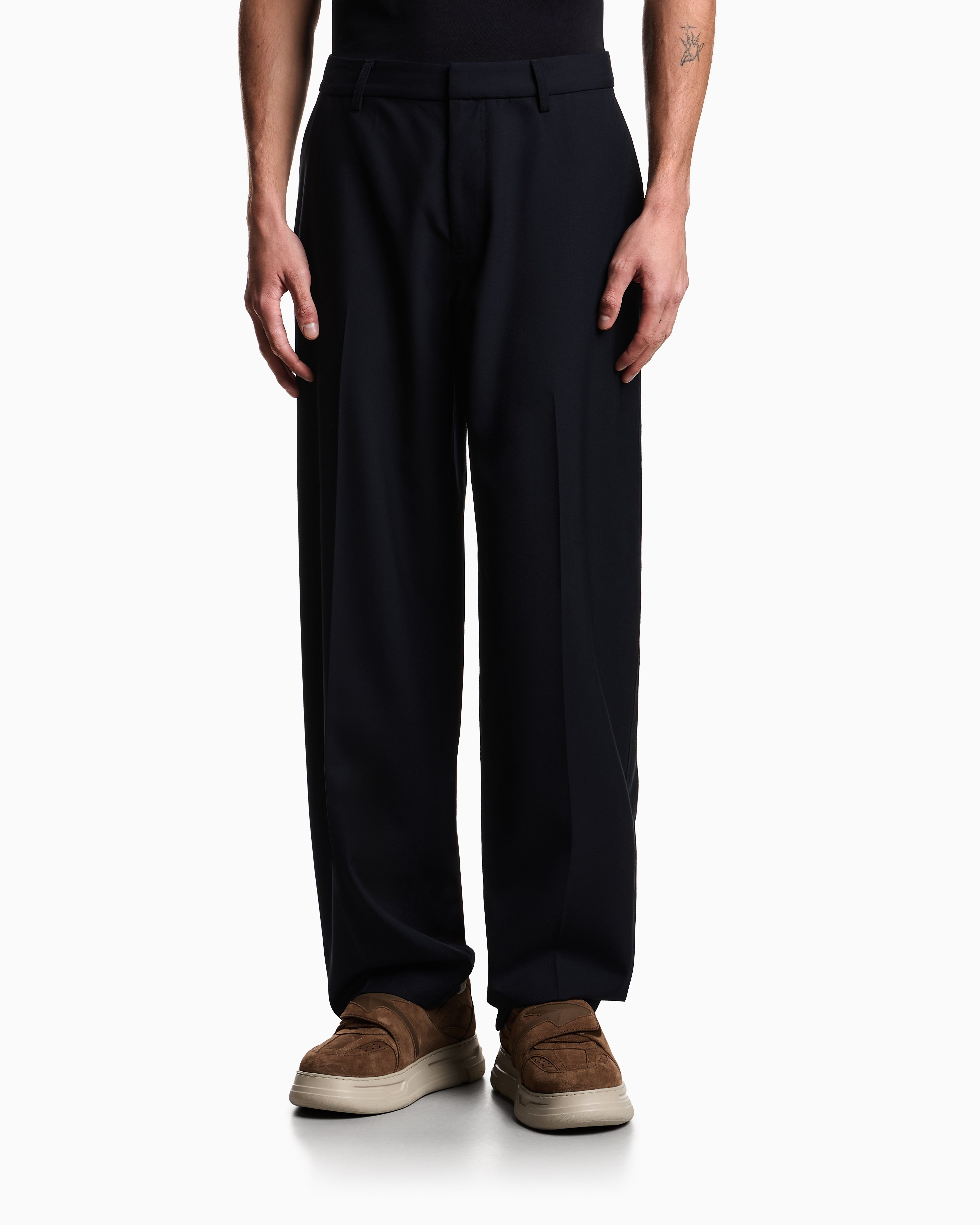 Emporio Armani Striped, light wool trousers