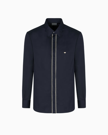 Emporio Armani Pima cotton shirt with piping