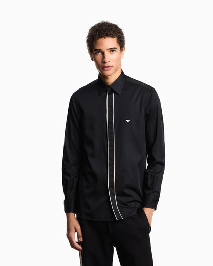 Emporio Armani Pima cotton shirt with piping
