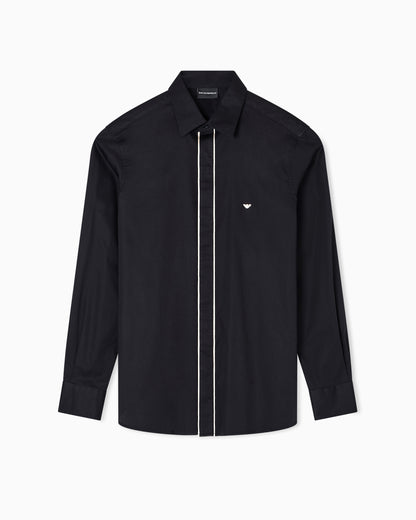 Emporio Armani Pima cotton shirt with piping