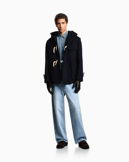 Emporio Armani Virgin-wool cloth duffel coat