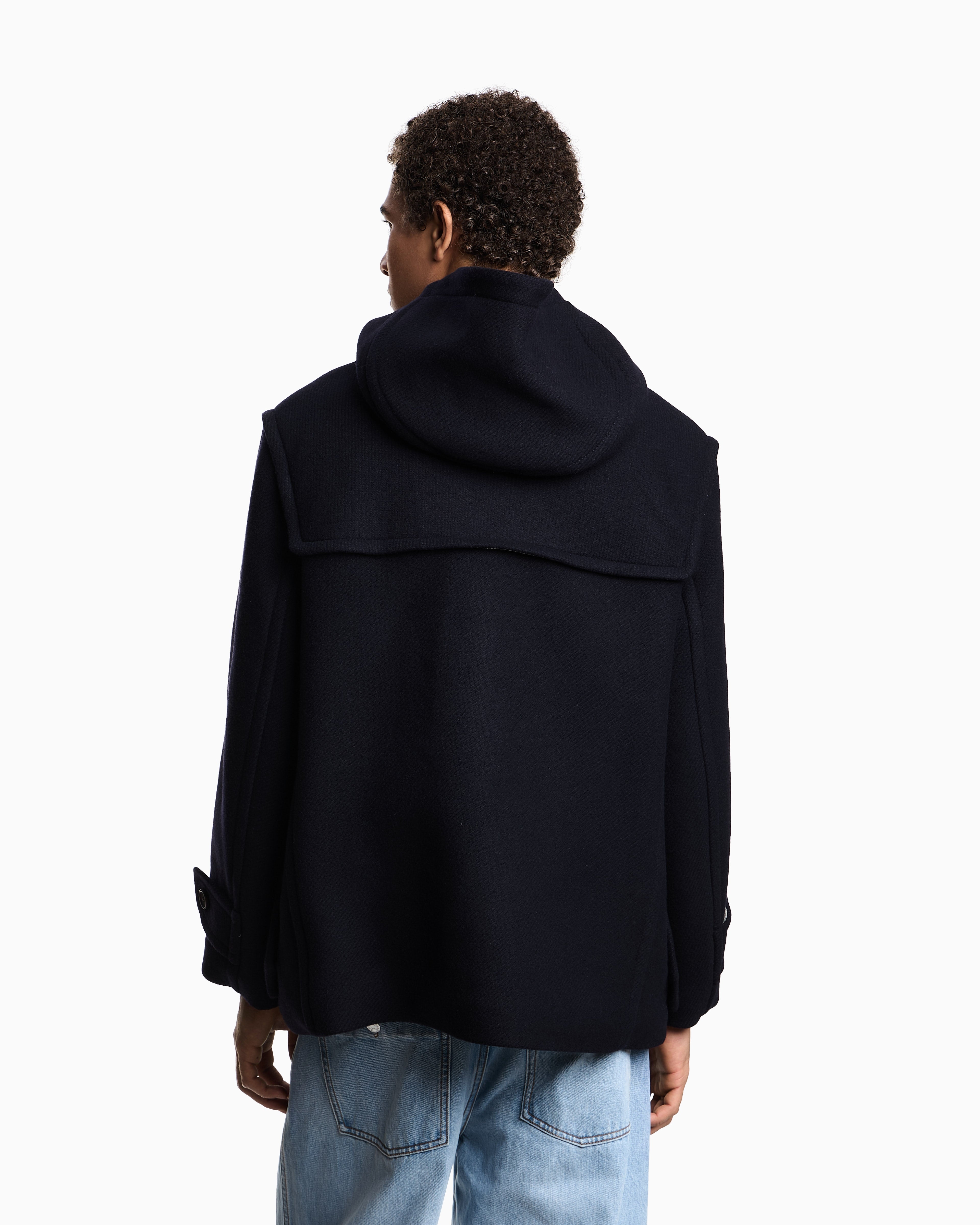 Emporio Armani Virgin-wool cloth duffel coat
