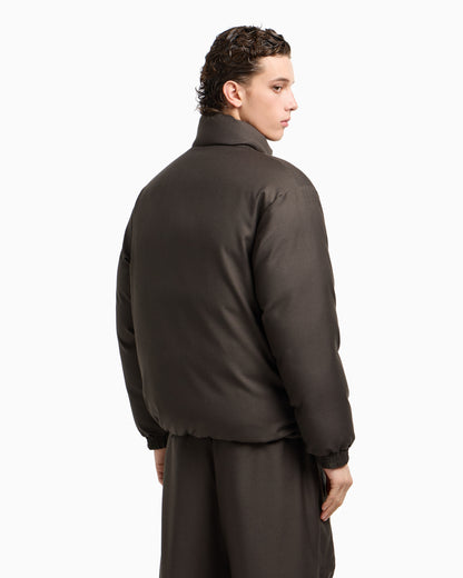 Emporio Armani Reversible wool-blend twill down jacket