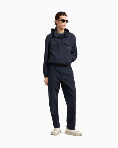 Emporio Armani Nylon seersucker full-zip blouson