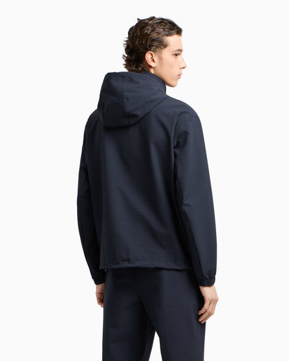 Emporio Armani Nylon seersucker full-zip blouson