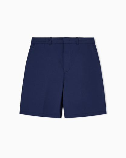 Emporio Armani Seersucker nylon chino-style Bermuda shorts