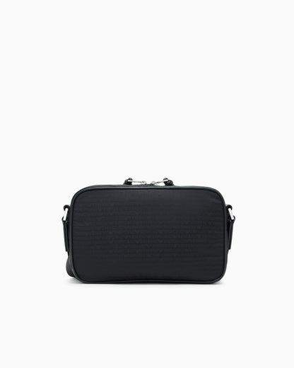 Emporio Armani Nylon camera case with monogram lettering