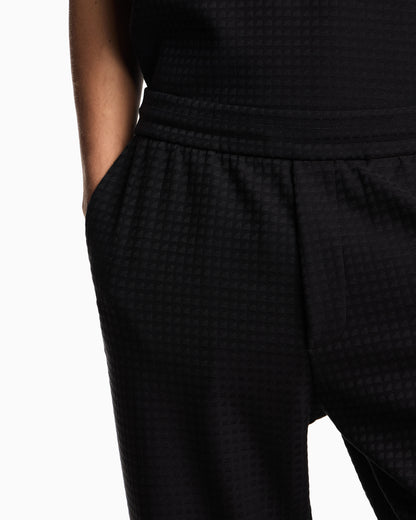 Emporio Armani ASV Lyocell-blend jacquard jersey trousers