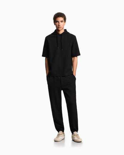 Emporio Armani ASV Lyocell-blend jacquard jersey trousers