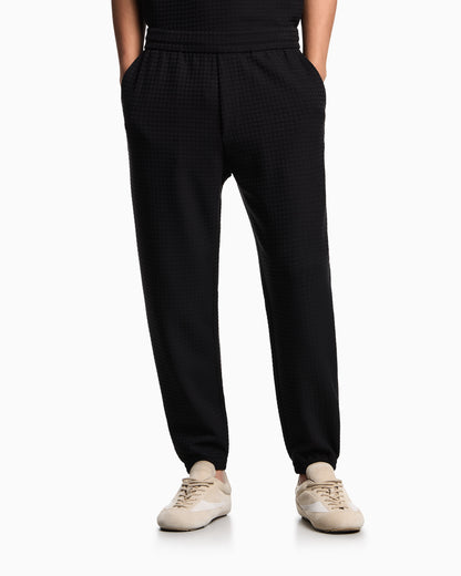 Emporio Armani ASV Lyocell-blend jacquard jersey trousers