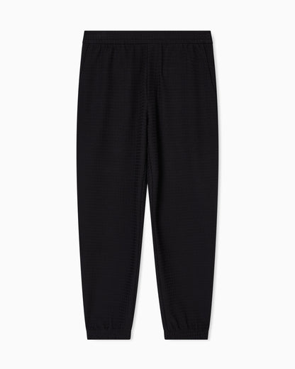 Emporio Armani ASV Lyocell-blend jacquard jersey trousers