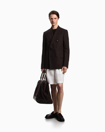 Emporio Armani Double-breasted blazer in pure linen