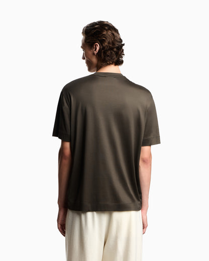 Emporio Armani ASV Lyocell T-shirt with vintage-effect logo print