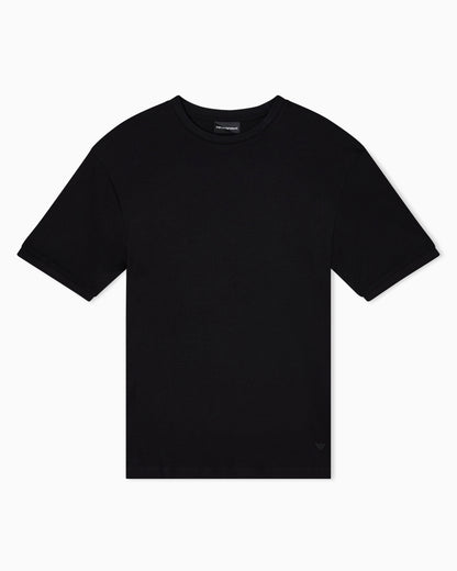 Emporio Armani ASV jersey T-shirt with vertical jacquard motif