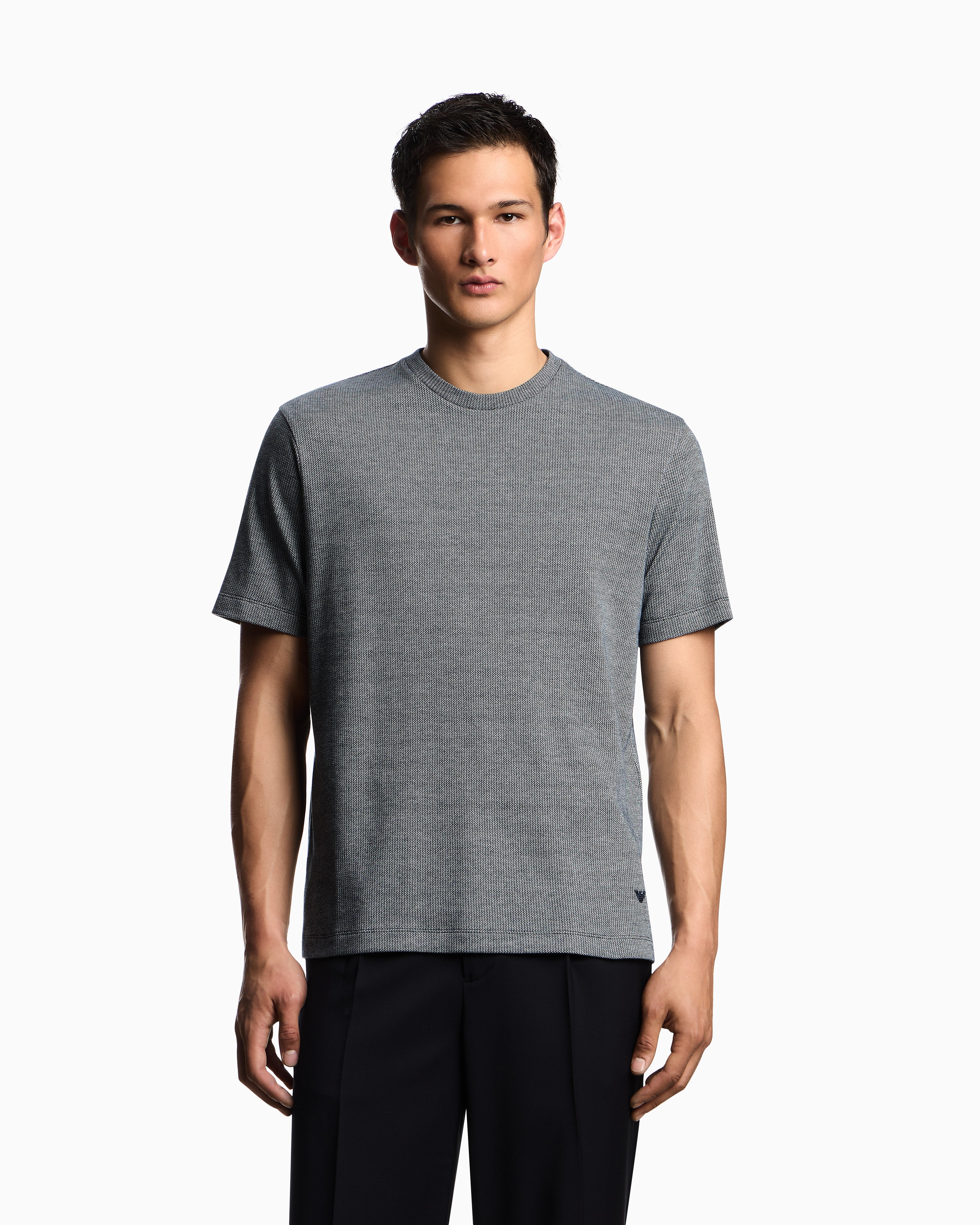 Emporio Armani ASV two-tone jersey knit T-shirt