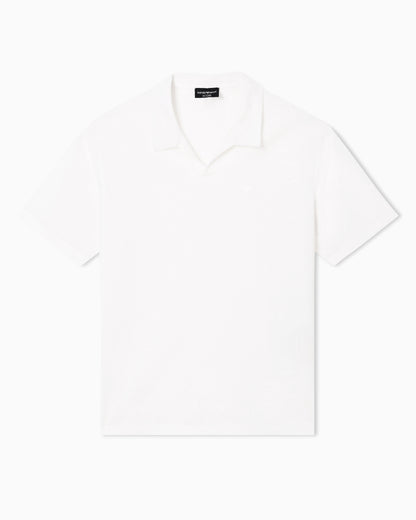 Emporio Armani Icon polo shirt in yarn-dyed jacquard jersey