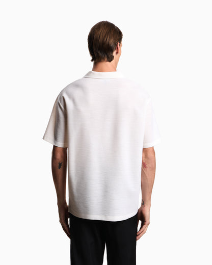 Emporio Armani Icon polo shirt in yarn-dyed jacquard jersey