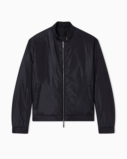 Emporio Armani Reversible zip-up jacket in mélange fabric