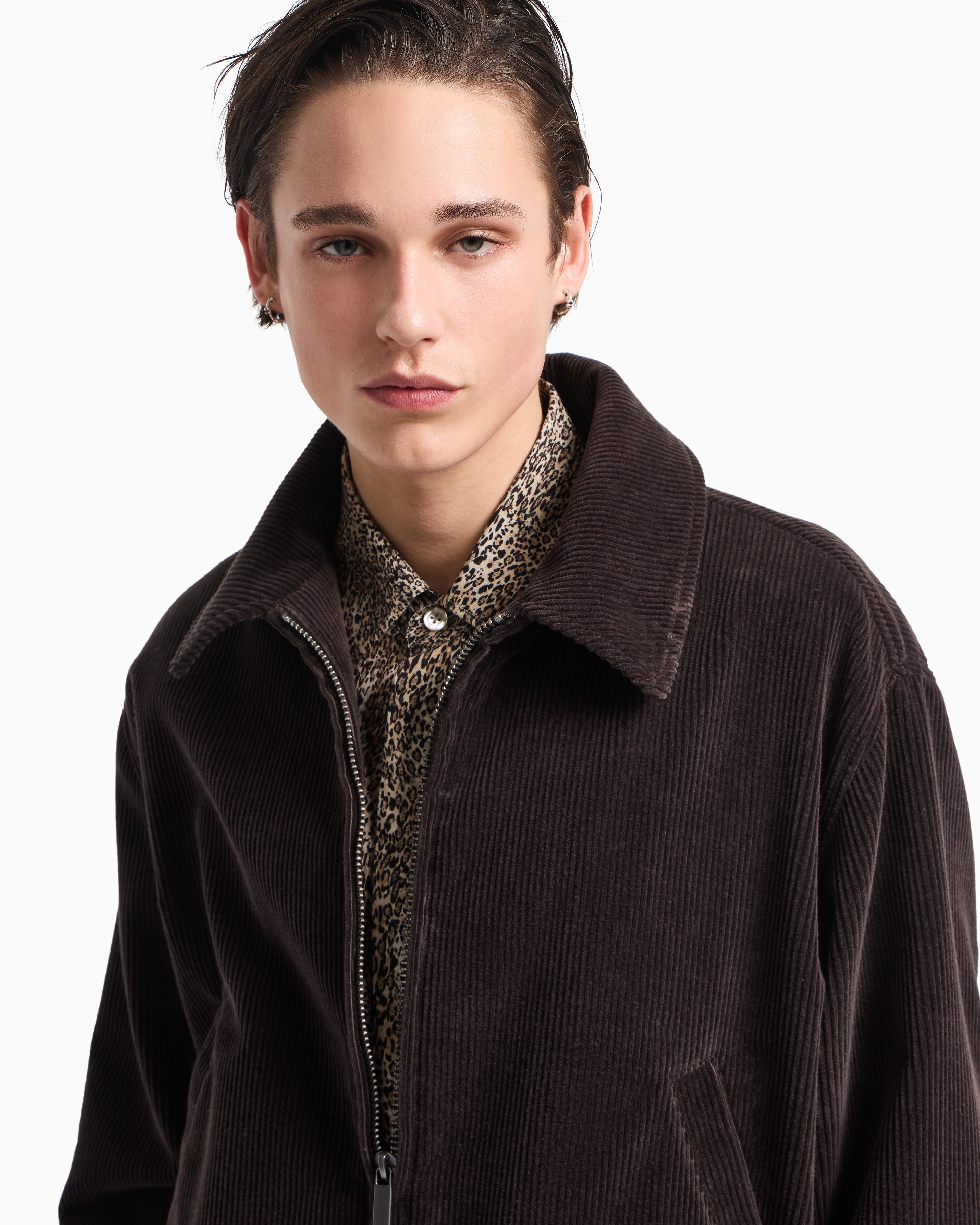 Emporio Armani Corduroy zip-up blouson