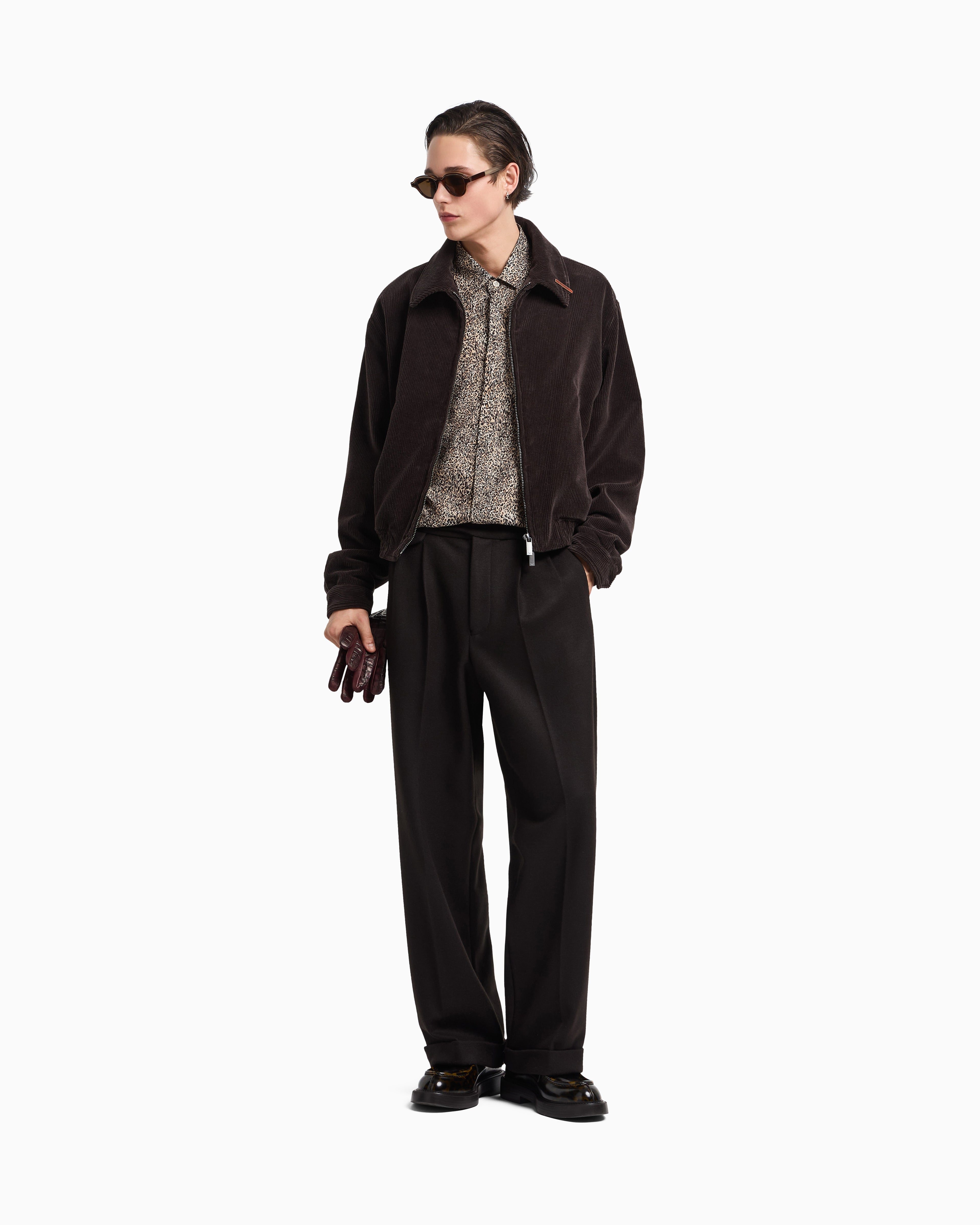 Emporio Armani Corduroy zip-up blouson