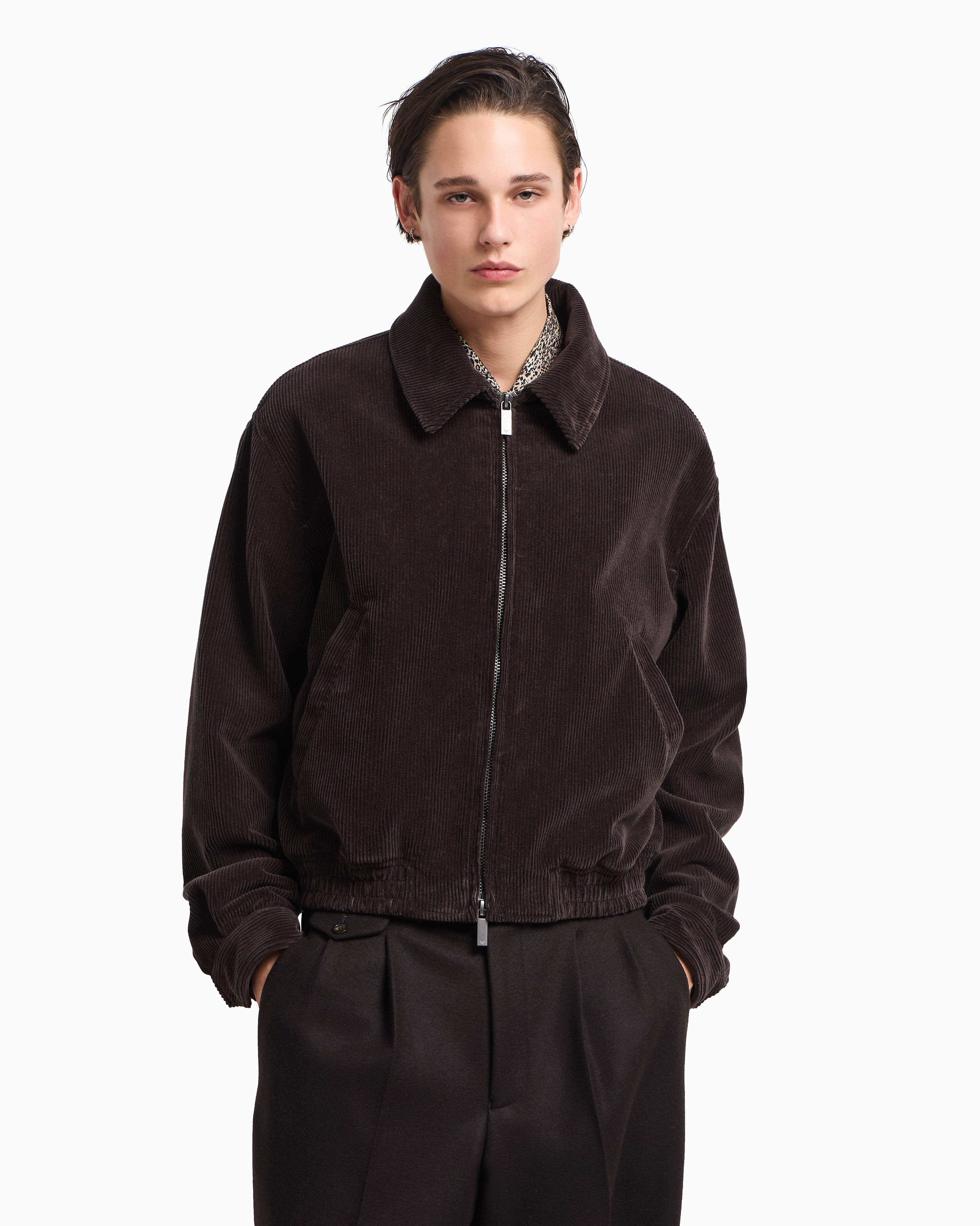 Emporio Armani Corduroy zip-up blouson