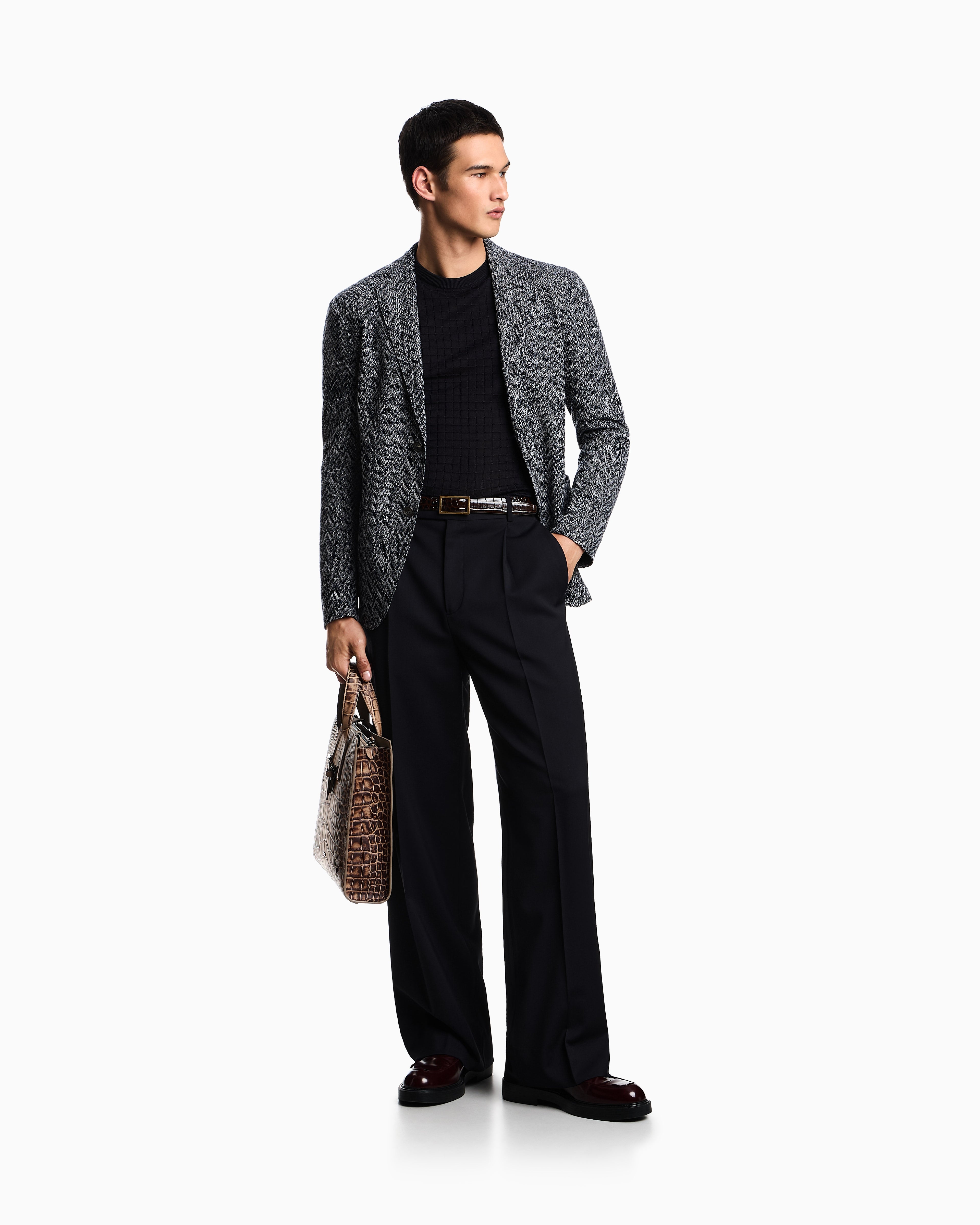 Emporio Armani ASV Lyocell-blend jumper in a plain and purl knit