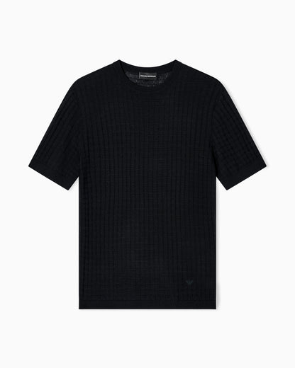 Emporio Armani ASV Lyocell-blend jumper in a plain and purl knit