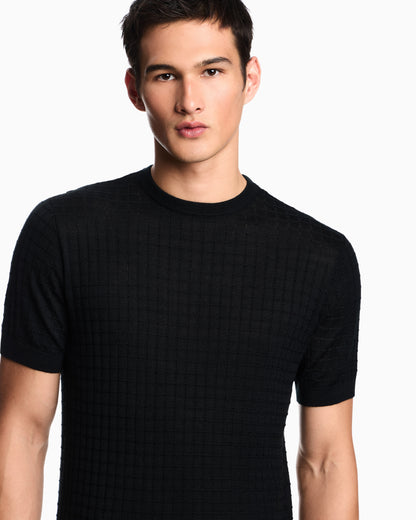 Emporio Armani ASV Lyocell-blend jumper in a plain and purl knit