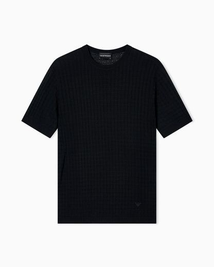 Emporio Armani ASV Lyocell-blend jumper in a plain and purl knit