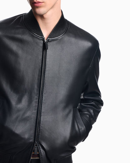 Emporio Armani Blouson in aniline nappa lambskin