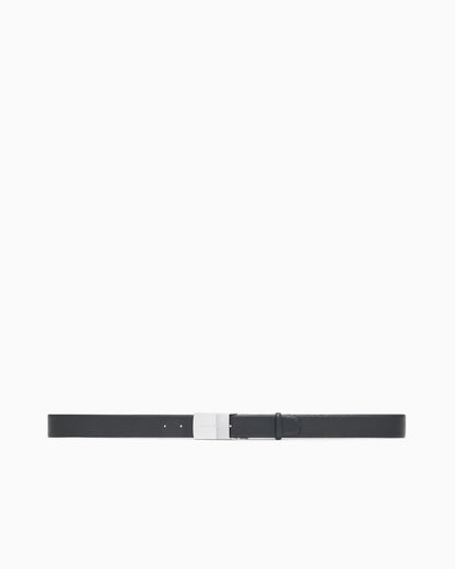 Emporio Armani Pebbled leather belt with plate