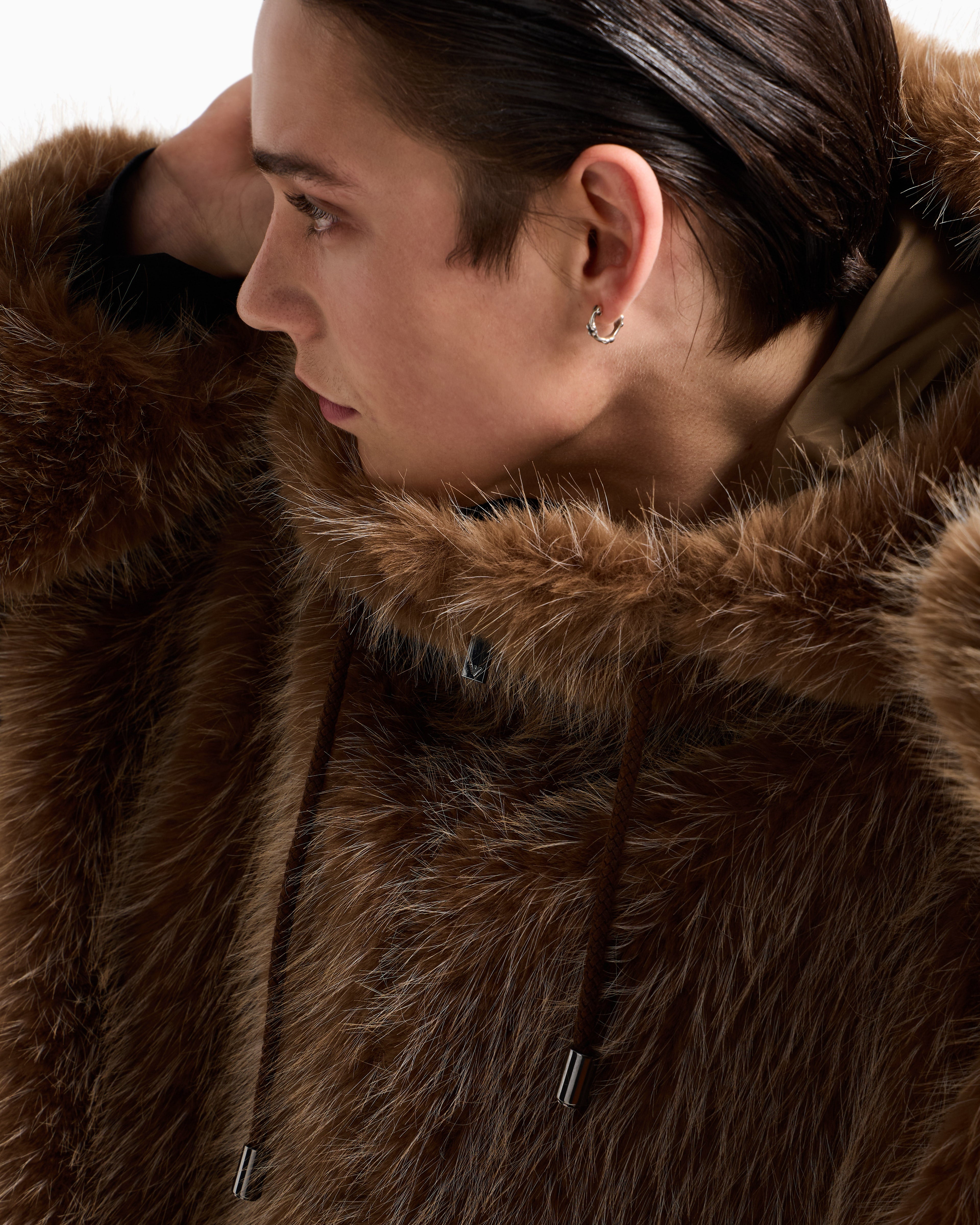 Emporio Armani Faux fur hooded blouson