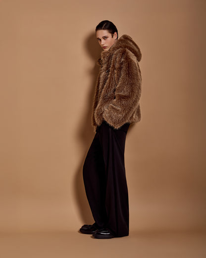 Emporio Armani Faux fur hooded blouson