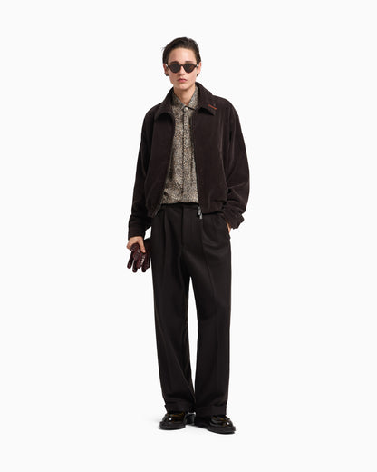Emporio Armani Boiled-wool jersey trousers